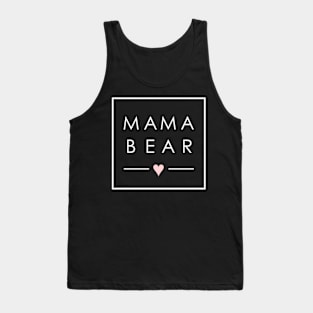 Mama Bear Mother Mom Love Minimal Square Tank Top